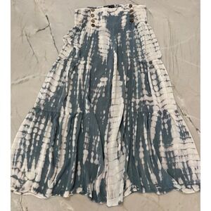 Anandas Collection Tie Dye Wide Leg Palazzo Pants Smocked Waist Boho Size XL